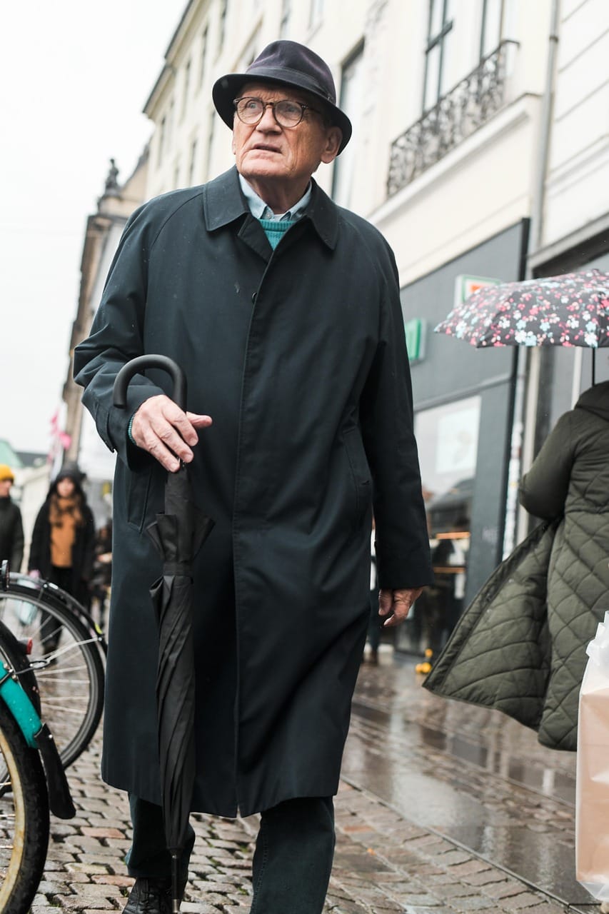 A long dark coat and a soft hat. The best-dressed men of the week were not the youngest.