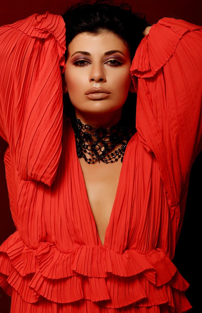 The red dress at Roussel closed the show, and the room stood up.